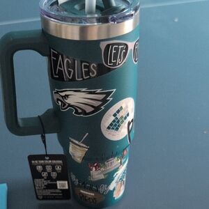 Eagles Themed Tumbler with Handle